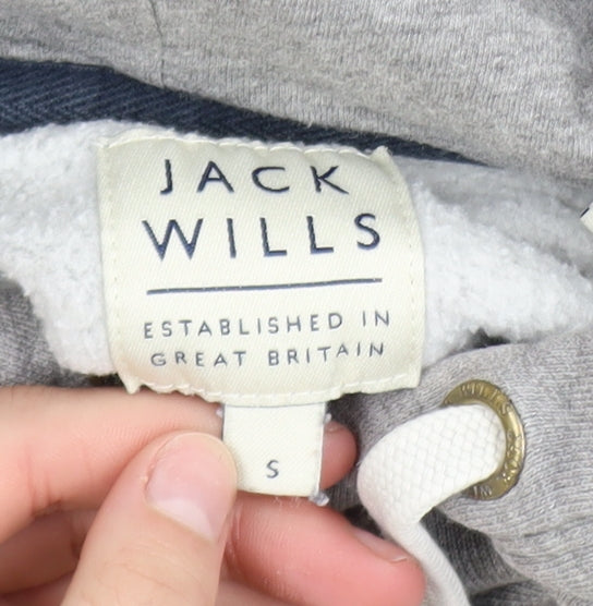 Mens UK Size S Jack Wills Grey Pullover Hoodie