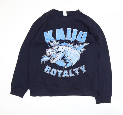 Mens UK Size M Design By Humans Blue Pullover Sweatshirt