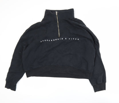 Womens UK Size L Abercrombie & Fitch Black Pullover Sweatshirt