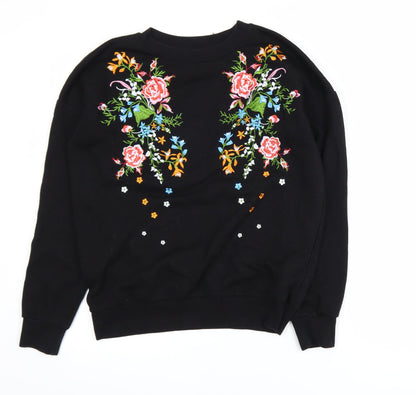 Womens UK Size 8 NEXT Black Pullover Sweatshirt