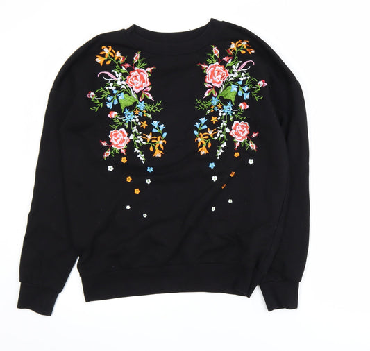 Womens UK Size 8 NEXT Black Pullover Sweatshirt