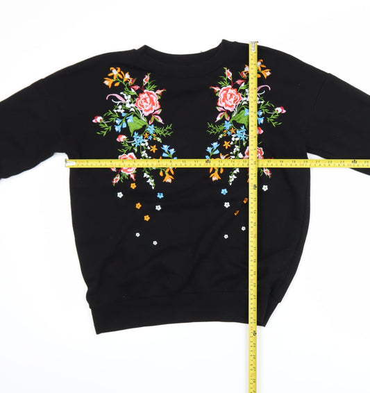 Womens UK Size 8 NEXT Black Pullover Sweatshirt