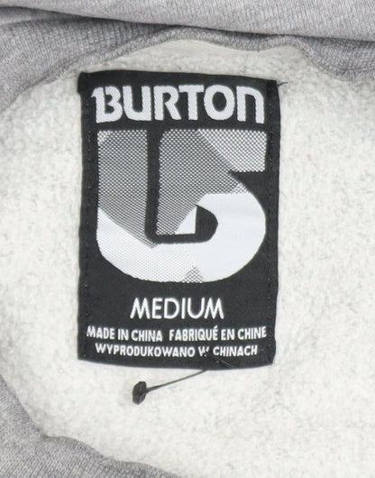 Burton Men's Grey Medium Crew Neck Logo Pullover Sweatshirt