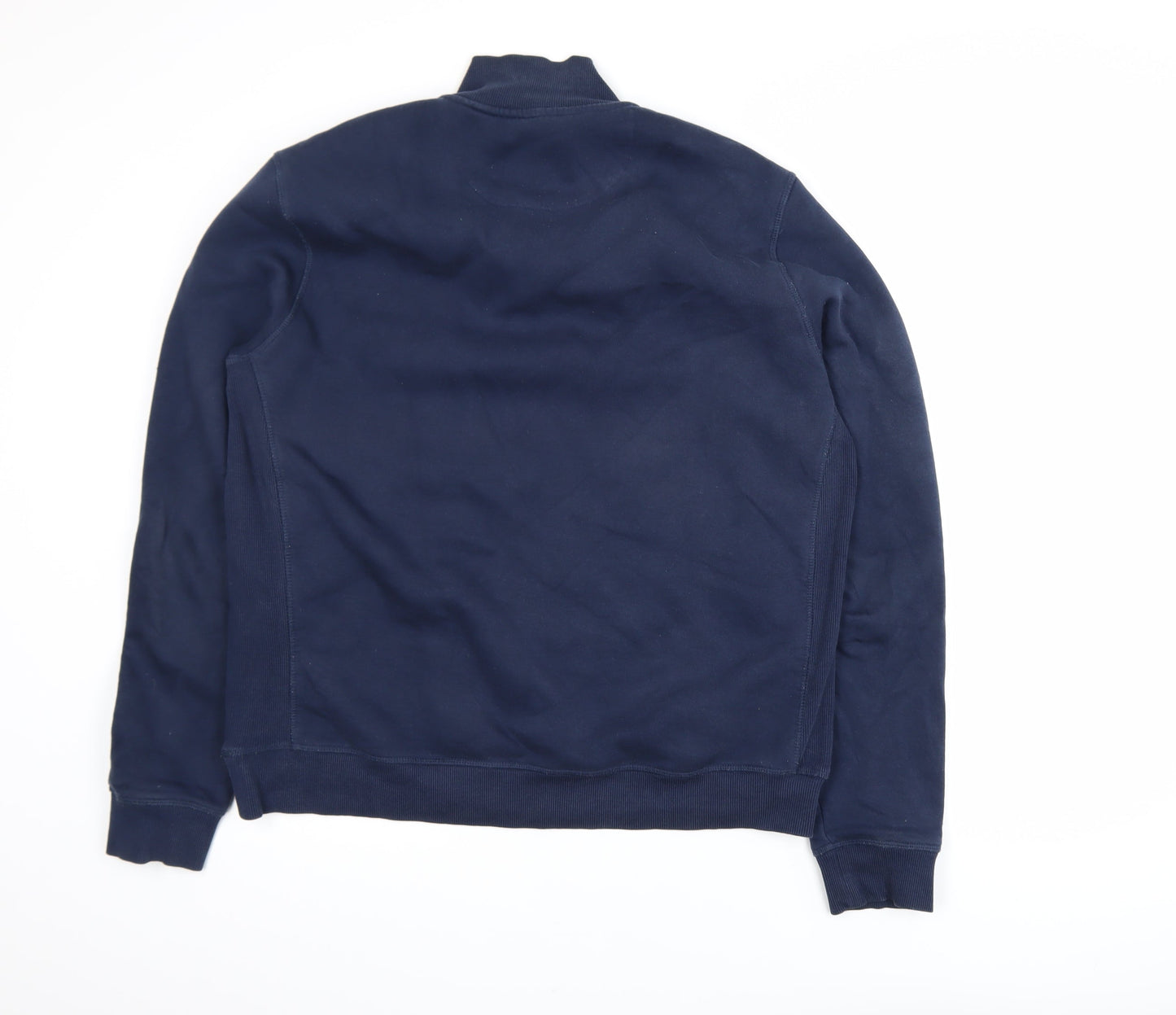 Original Penguin Men's Blue 1/4 Zip Mock Neck Sweatshirt L