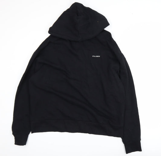 Mens UK Size S COLLUSION Black Pullover Hoodie