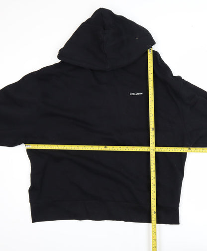 Mens UK Size S COLLUSION Black Pullover Hoodie