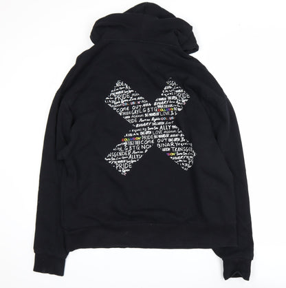 Mens UK Size S COLLUSION Black Pullover Hoodie