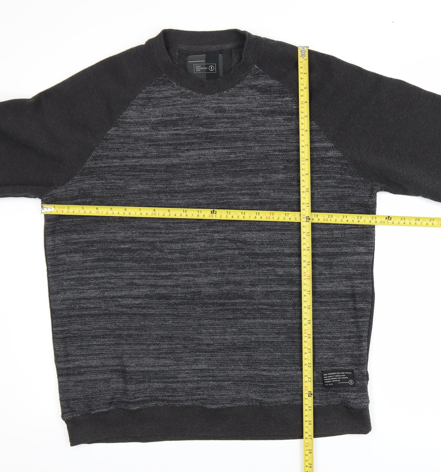 Mens UK Size XL Dissident Grey Pullover Sweatshirt