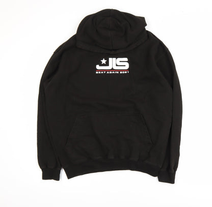 Mens UK Size M Just Hoods Black Pullover Hoodie
