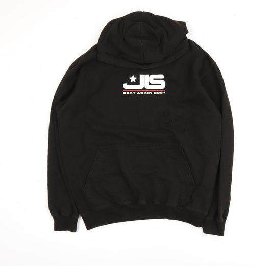 Mens UK Size M Just Hoods Black Pullover Hoodie