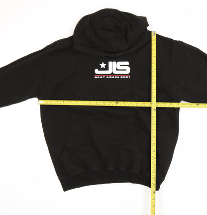 Mens UK Size M Just Hoods Black Pullover Hoodie