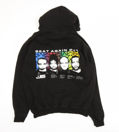 Mens UK Size M Just Hoods Black Pullover Hoodie