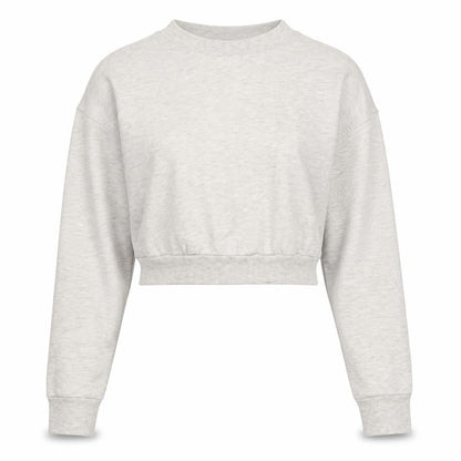 ASOS Design Women's Grey Cropped Pullover Sweatshirt Size 10