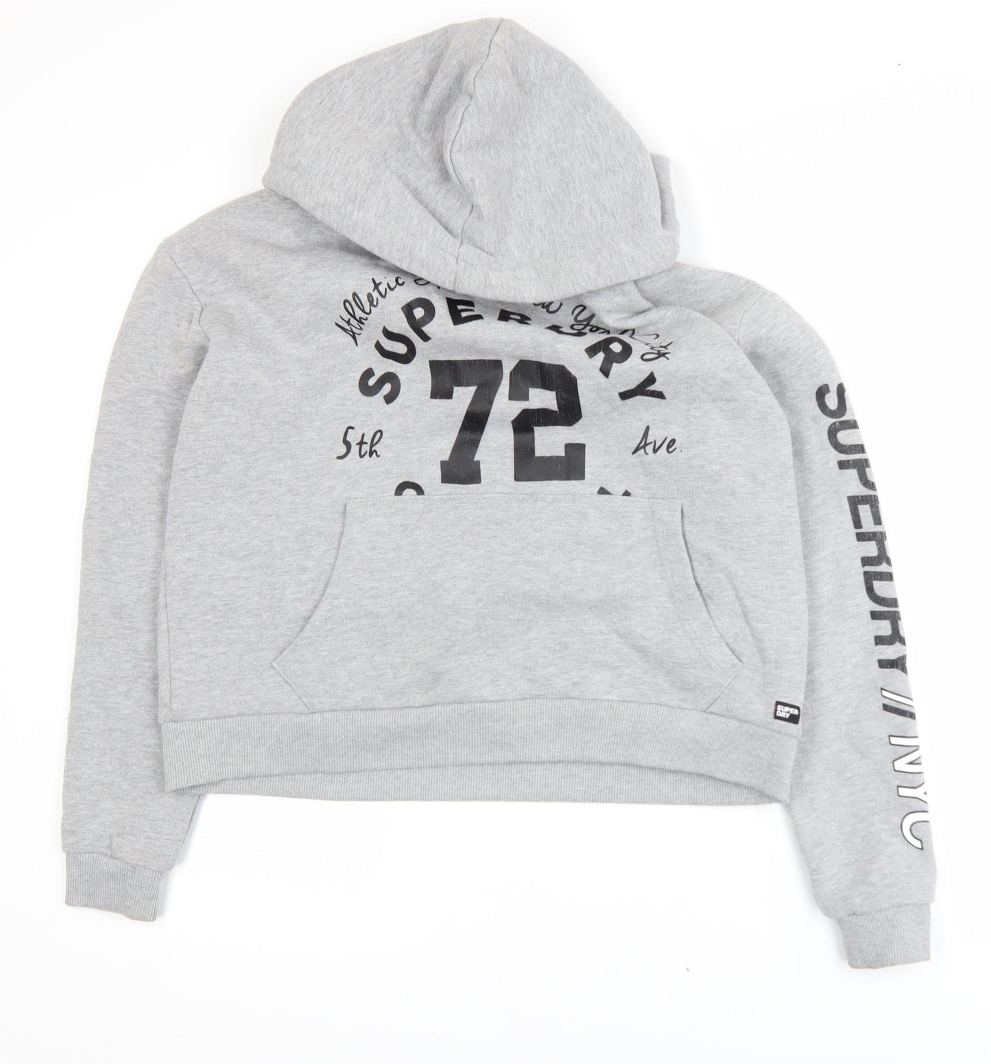 Womens UK Size S Superdry Grey Pullover Hoodie