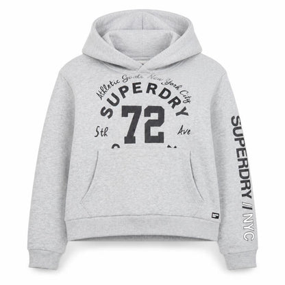 Womens UK Size S Superdry Grey Pullover Hoodie