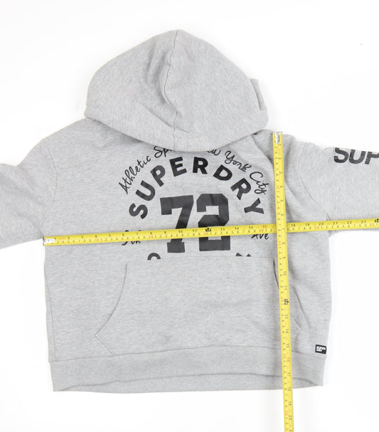 Womens UK Size S Superdry Grey Pullover Hoodie