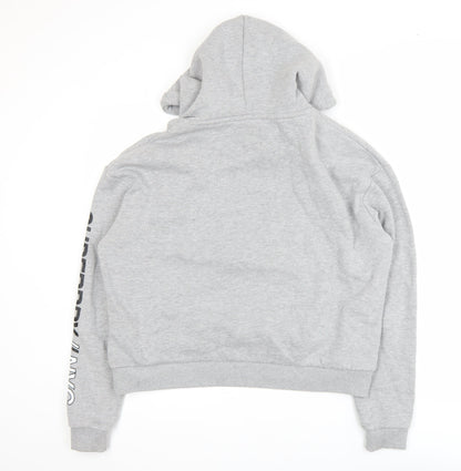 Womens UK Size S Superdry Grey Pullover Hoodie