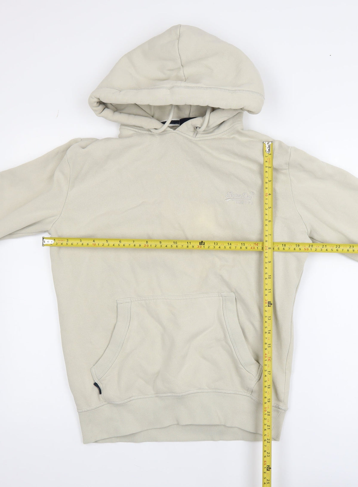 Womens UK Size S Superdry Beige Pullover Hoodie