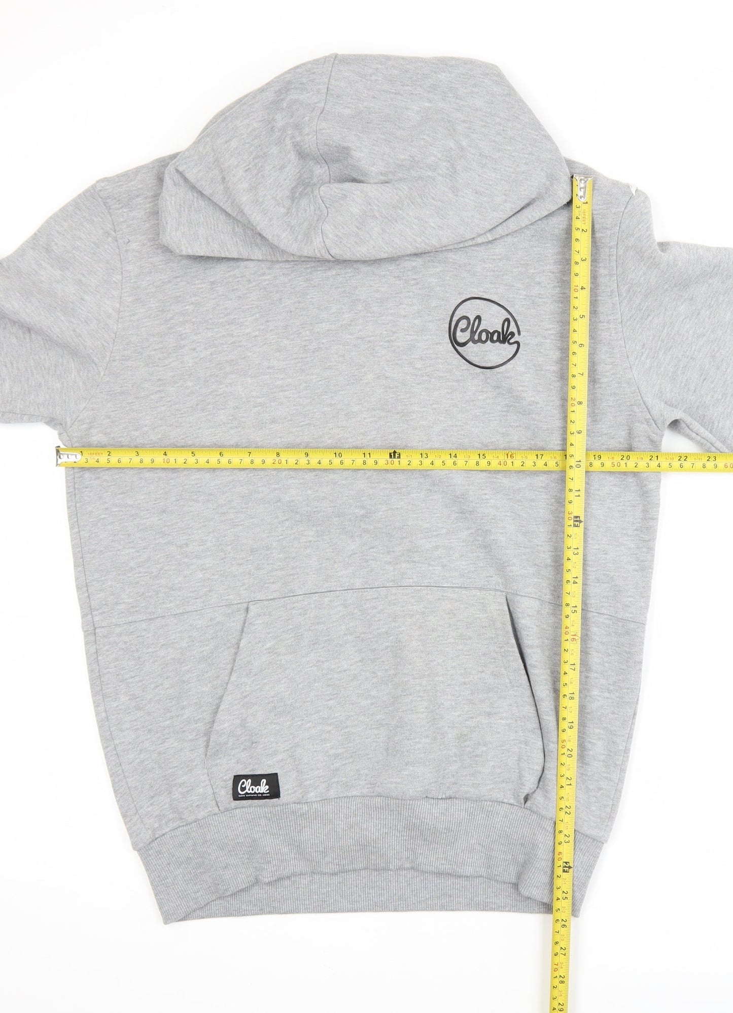 Mens UK Size M Cloak Grey Pullover Hoodie