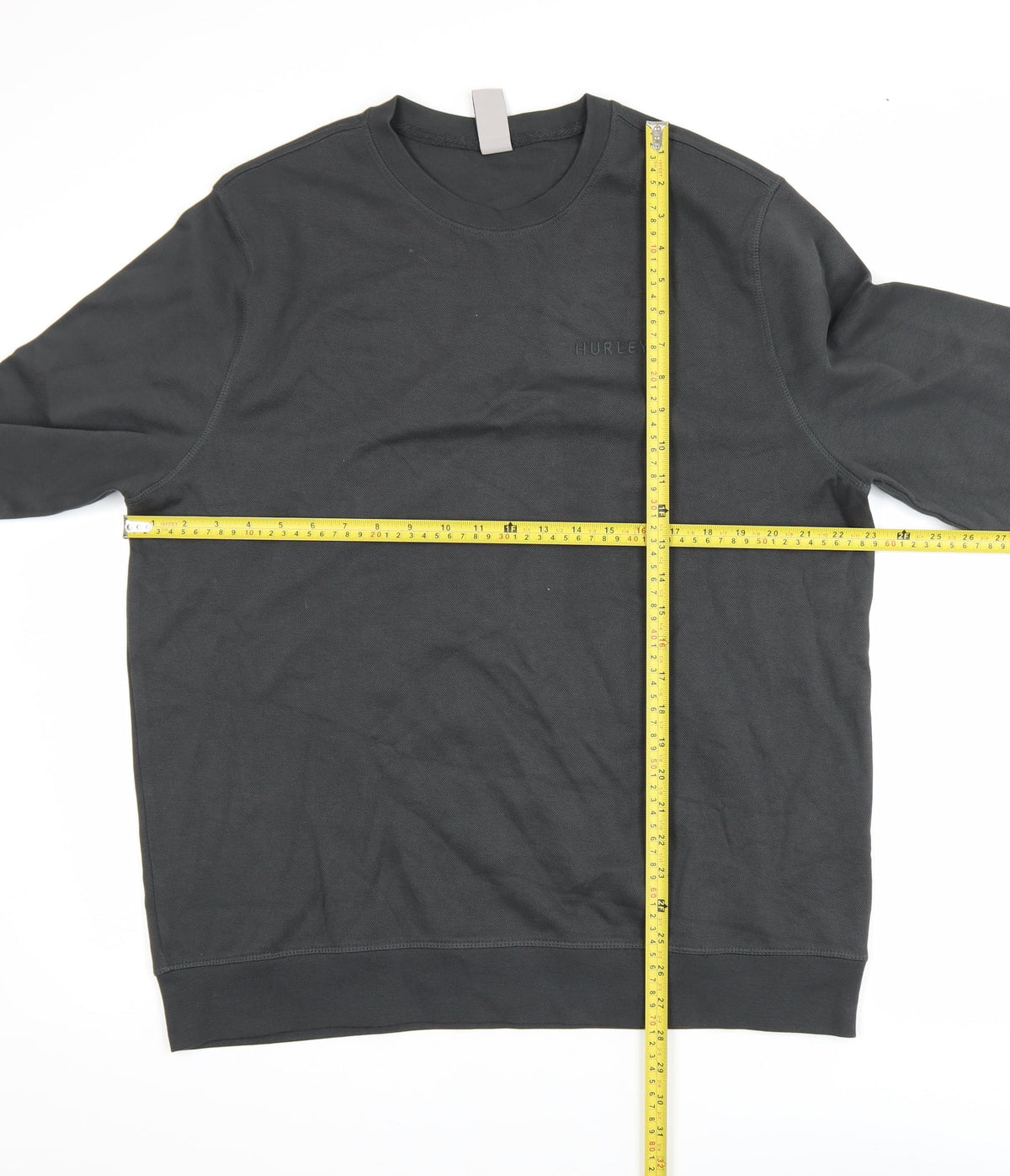 Hurley Men’s Black Crew Neck Pullover Sweatshirt L Regular Fit