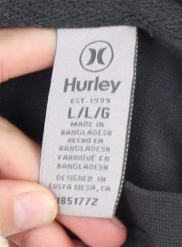 Hurley Men’s Black Crew Neck Pullover Sweatshirt L Regular Fit