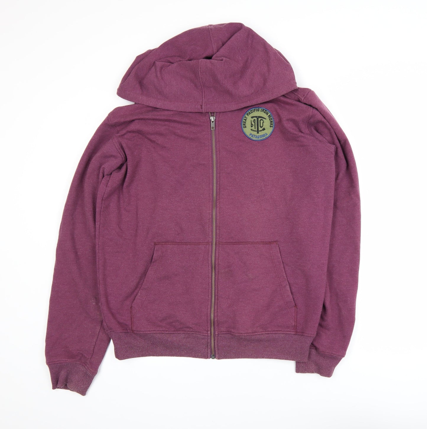 Patagonia Men's Purple Hooded Full Zip Cotton Blend Windbreaker M