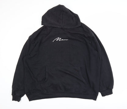 Mens UK Size L boohooMAN Black Pullover Hoodie