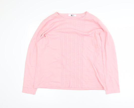Womens UK Size L Classic Pink Pullover Sweatshirt