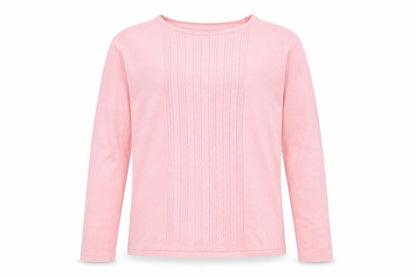 Classics Womens Pink Long Sleeve Pullover Sweatshirt Size L