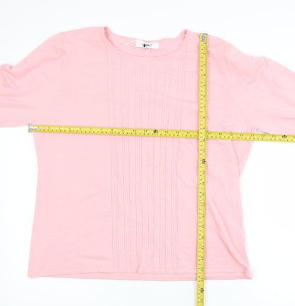 Womens UK Size L Classic Pink Pullover Sweatshirt