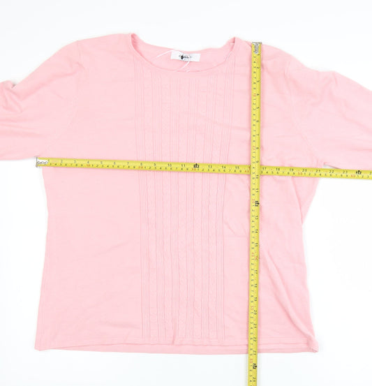 Womens UK Size L Classic Pink Pullover Sweatshirt