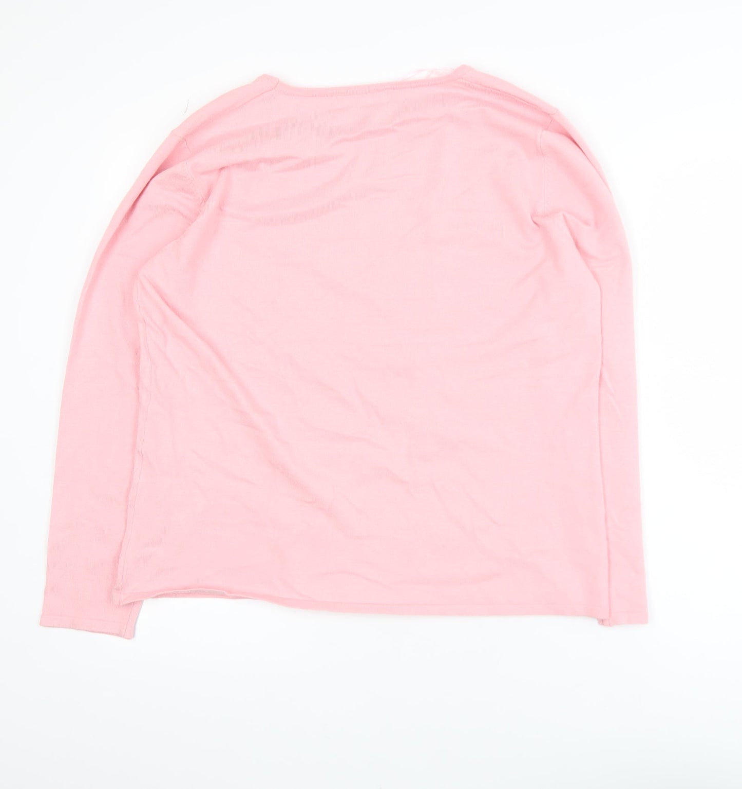 Womens UK Size L Classic Pink Pullover Sweatshirt