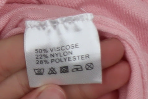 Womens UK Size L Classic Pink Pullover Sweatshirt