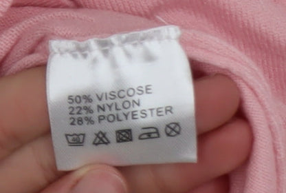 Womens UK Size L Classic Pink Pullover Sweatshirt