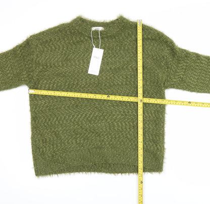Marks and Spencer Women's Green Chunky Knit Pullover Jumper Size M