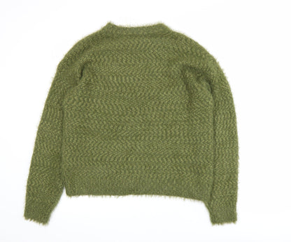 Marks and Spencer Women's Green Chunky Knit Pullover Jumper Size M