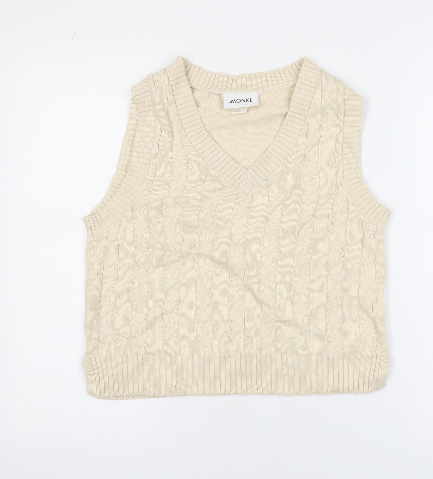 Womens UK Size S Monki Beige Vest Jumper