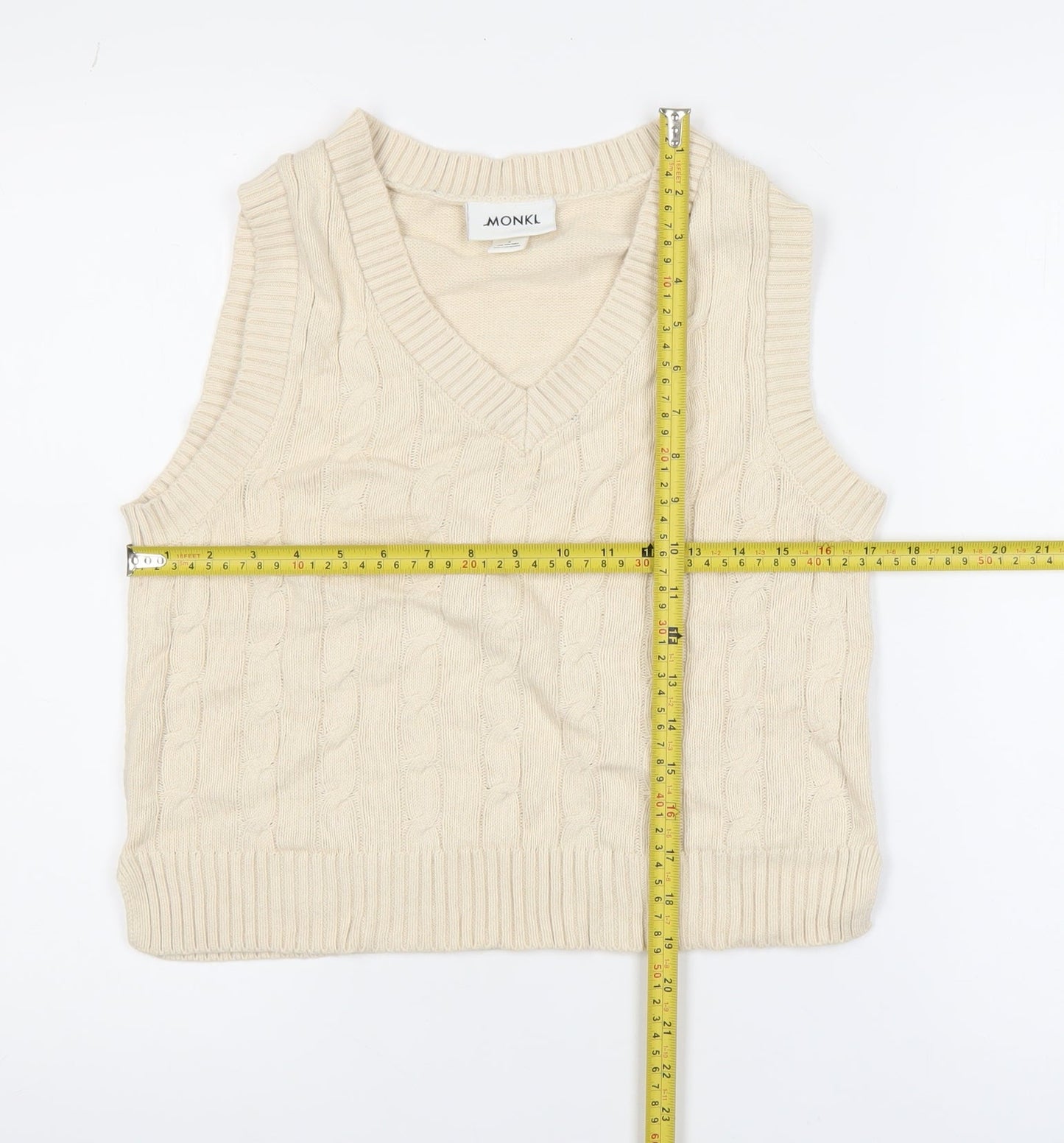 Womens UK Size S Monki Beige Vest Jumper