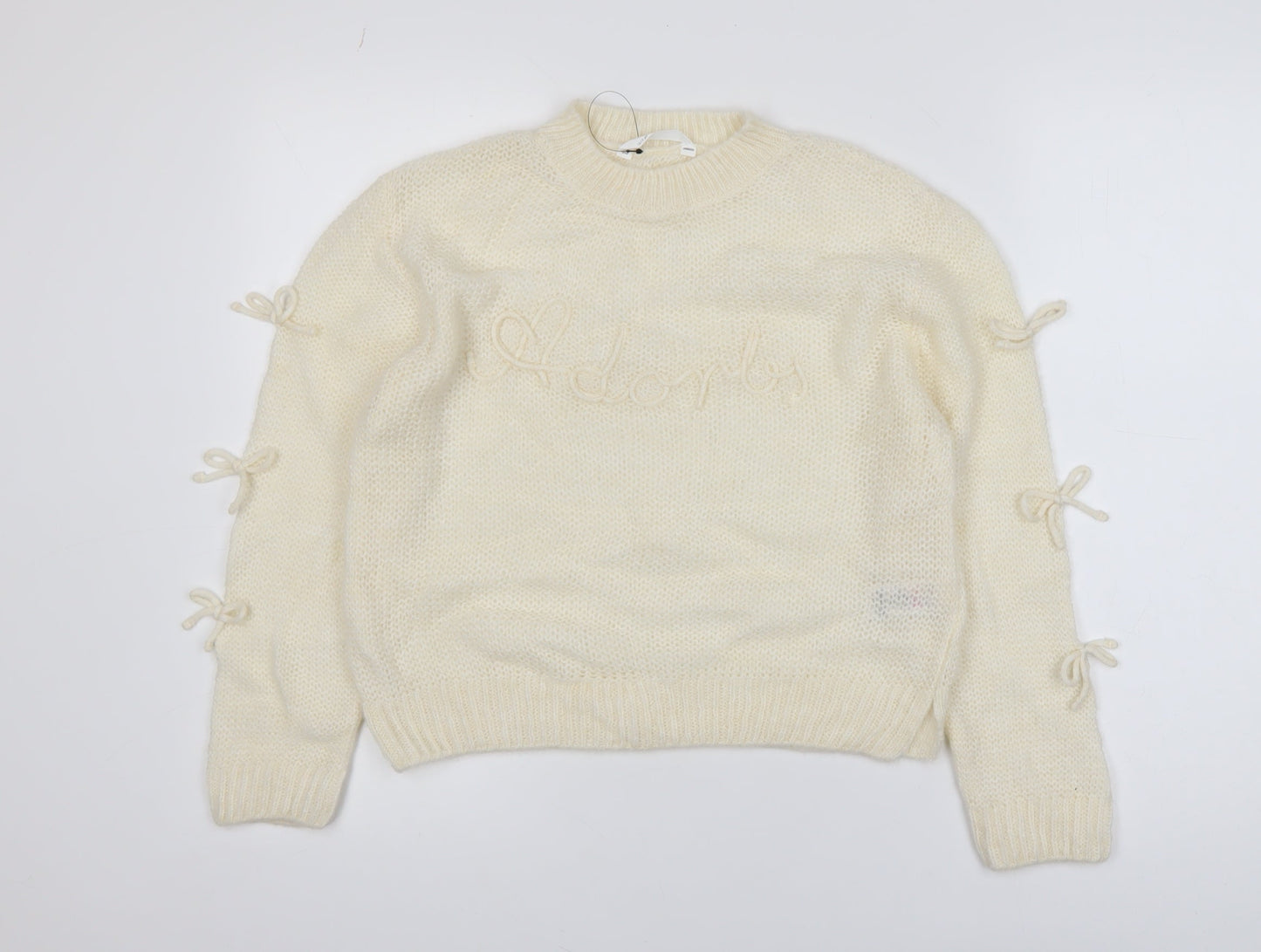 Girls UK Size 12-13 Years Marks and Spencer Ivory Pullover Jumper