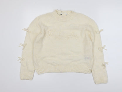 Girls UK Size 12-13 Years Marks and Spencer Ivory Pullover Jumper