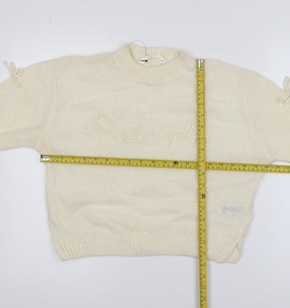 Girls UK Size 12-13 Years Marks and Spencer Ivory Pullover Jumper
