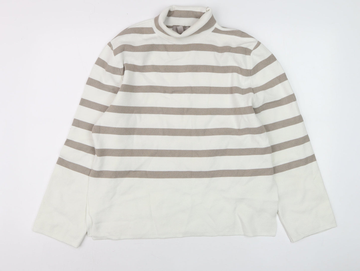 Womens UK Size XS H&M Beige Pullover Jumper