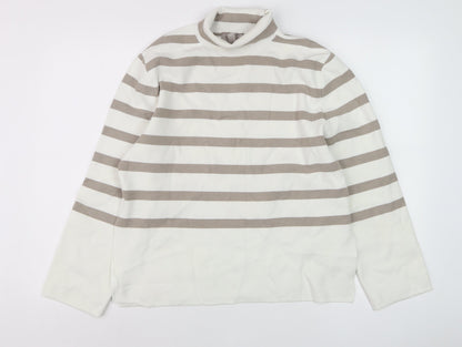Womens UK Size XS H&M Beige Pullover Jumper