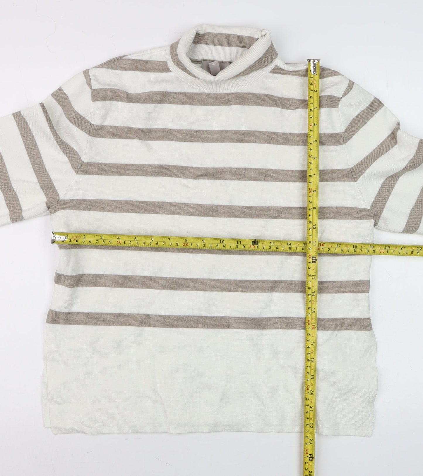 Womens UK Size XS H&M Beige Pullover Jumper