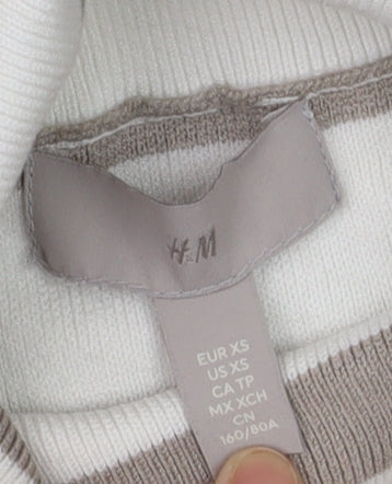 Womens UK Size XS H&M Beige Pullover Jumper