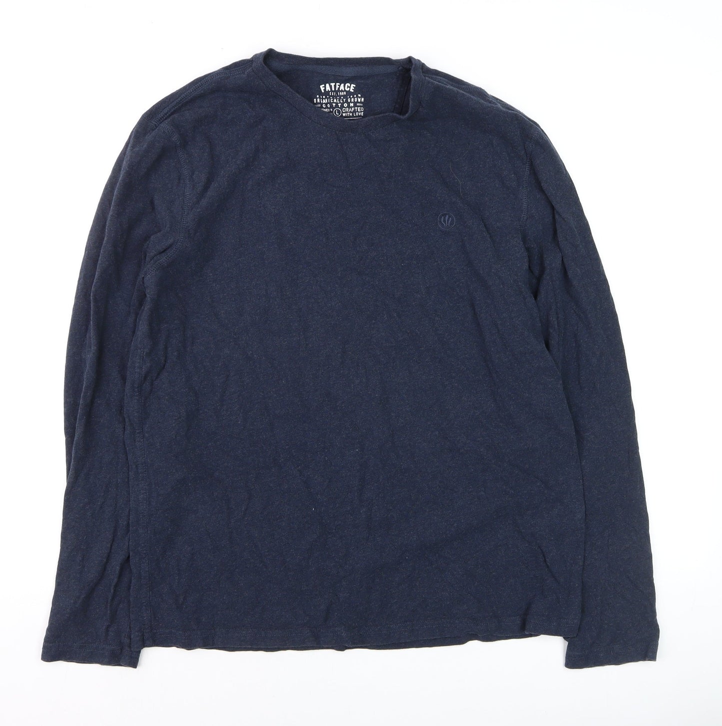 FatFace Mens Blue Long Sleeve Organic Cotton Shirt Size L
