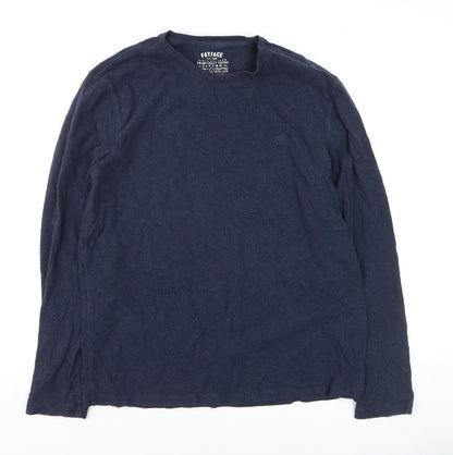 FatFace Mens Blue Long Sleeve Organic Cotton Shirt Size L