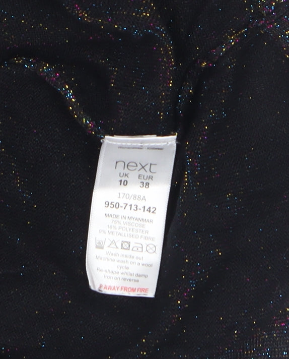 Womens UK Size 10 NEXT Black Pullover Jumper