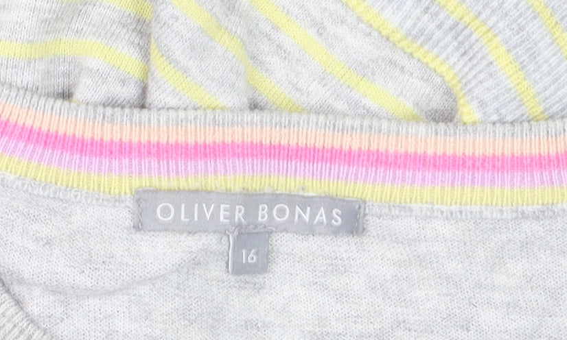 Womens UK Size 16 Oliver Bonas Multicoloured Pullover Jumper
