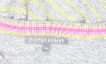 Womens UK Size 16 Oliver Bonas Multicoloured Pullover Jumper